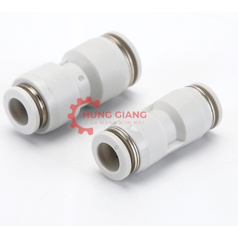 10 Đầu Nối Thẳng PU, măng xông PU MÀU TRẮNG chịu áp lực cao hàng tốt cao cấp