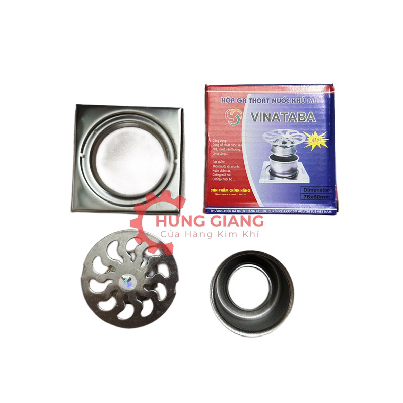 Hộp Ga Thoát Sàn Đủ Cỡ 76,90,110 Chất liệu Inox
