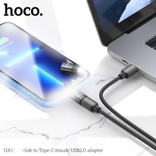 Đầu chuyển đổi TypeC to LaiNing Hoco UA17 (Đen - hộp Trắng) - Nhất Tín