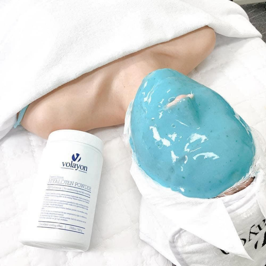 Ảnh Mặt Nạ Dẻo Xanh Dương Volayon Hyaloten Powder Mặt Nạ Bột Cấp Ẩm Làm Dịu Da 500g 4