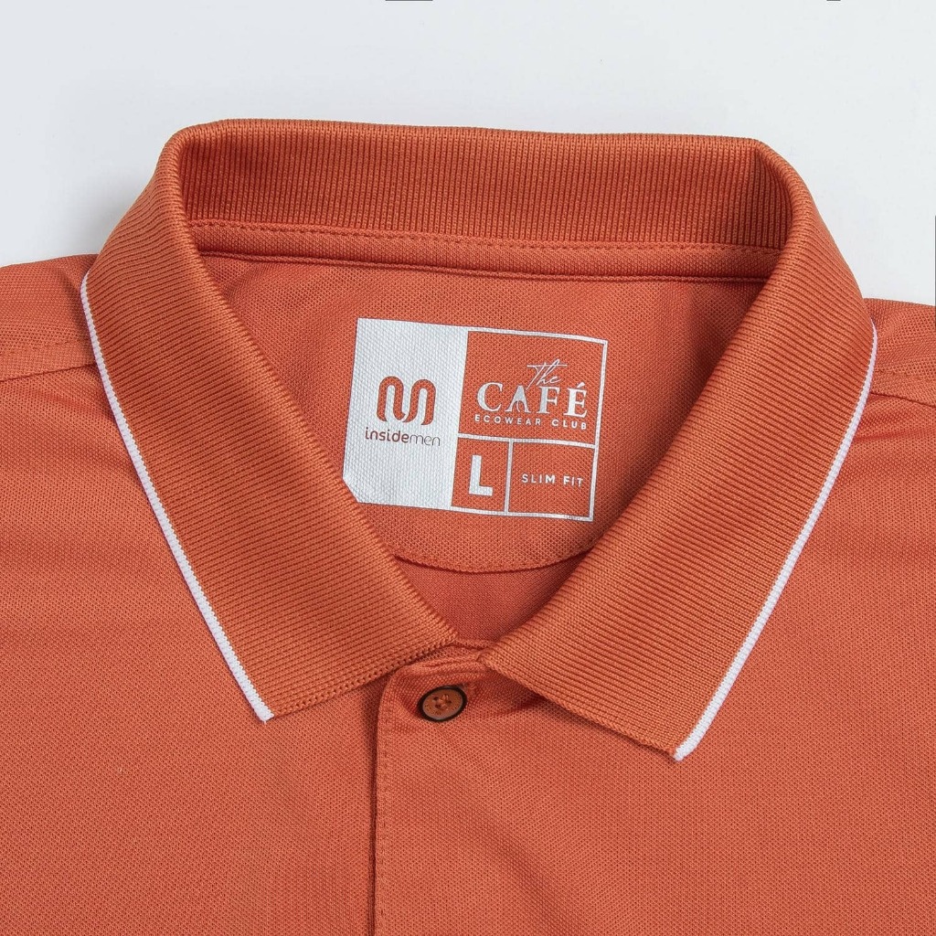 Áo Polo nam có cổ basic INSIDEMEN  ECO CAFÉ SLIM FIT Nhiều màu IPSR06