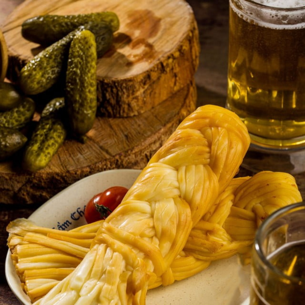 Phô mai dây xông khói Solse 100g  - Snack ăn vặt, phô mai hun khói xé sợi, ăn vặt nga