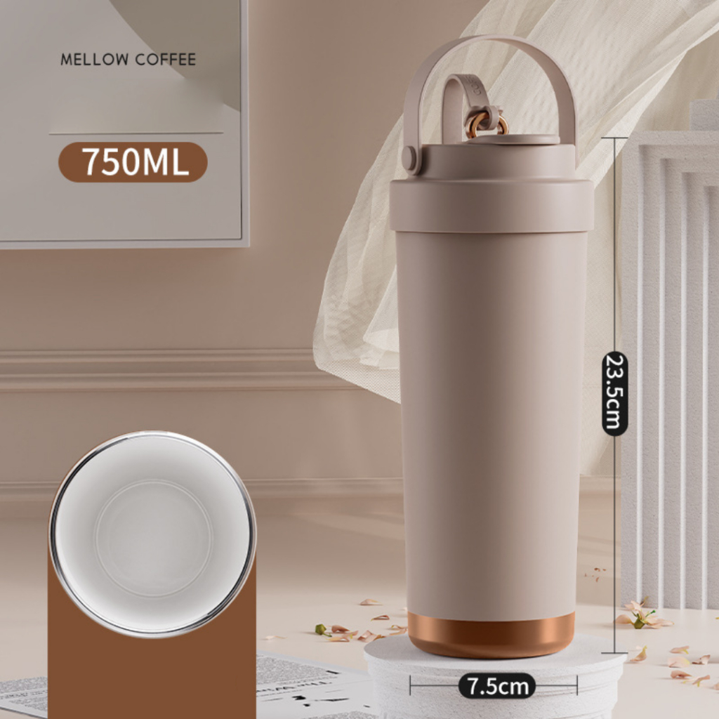 Ảnh Ly giữ nhiệt Levika  inox 316 lõi tráng sứ, cốc giữ nhiệt 500ml cao cấp có ống hút 3