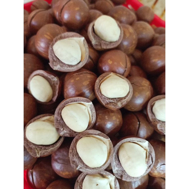 1 kg ( 2 bịch)   mac ca size trung  sấy tách nứt vỏ thơm ngon bao ăn cho khách