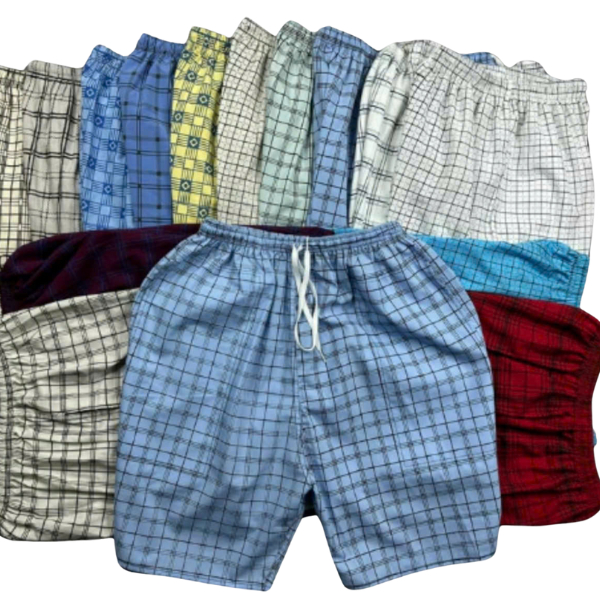 Quần đùi nam big size có 2  túi, có dây rút Quần lửng nam vải kate mềm đẹp kẻ CARO ,đa dạng màu sắc