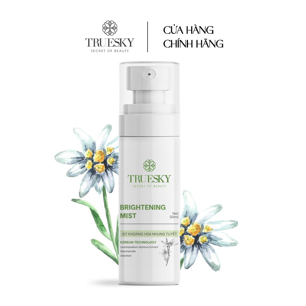 Ảnh Xịt khoáng hoa nhung tuyết Truesky Brightening Mist giúp dưỡng ẩm và sáng da 50ml 1