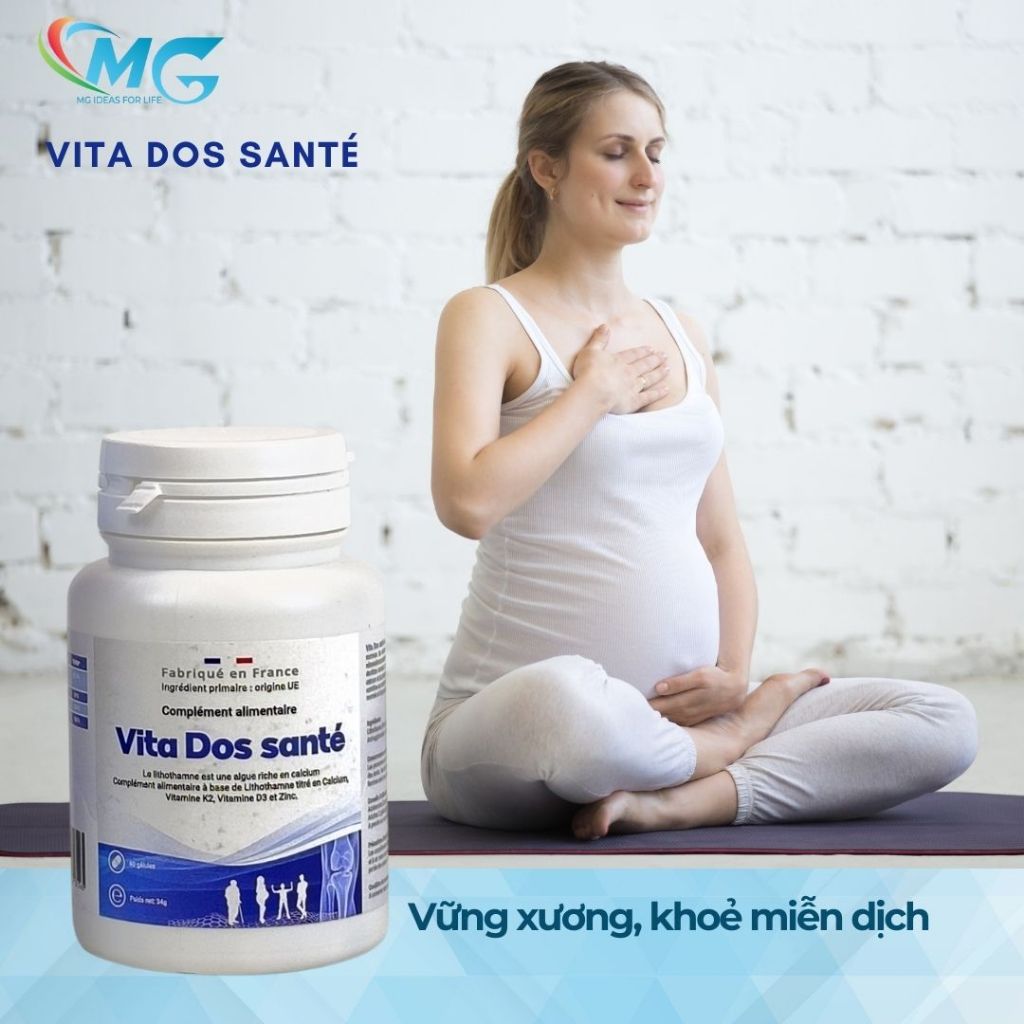 Vitamin Tổng Hợp Bổ Sung Canxi, D3K2, Kẽm, Tăng Sức Khoẻ Xương, Hỗ Trợ Miễn Dịch Hộp 60 Viên - VITA DOS SANTÉ
