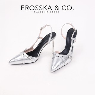 Erosska - Giày cao gót nữ mũi nhọn phối dây đan chéo cách điệu phối khóa cao 10cm - EH046