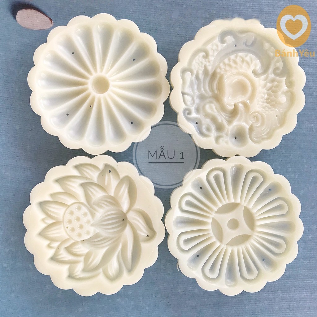 Khuôn Bánh Trung Thu Lò Xo 4 mặt 150g - BGTC