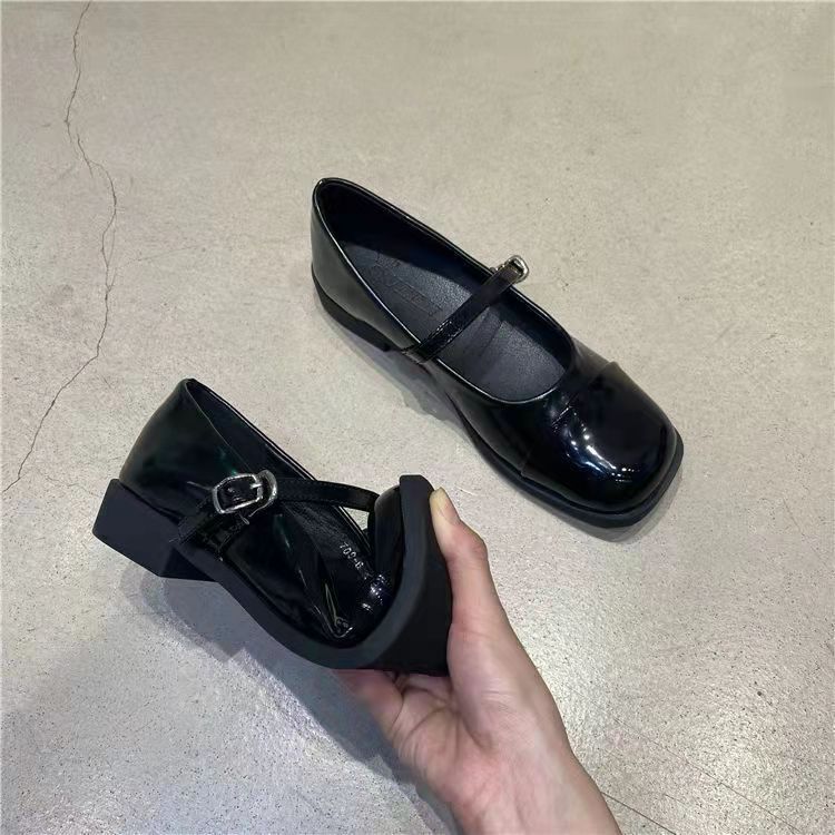 Giày Lolita búp bê phong cách tiểu thư bánh bèo quai cài da mềm GL-03