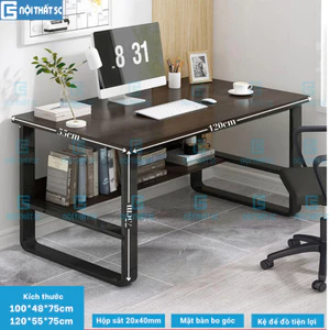Bàn làm việc, bàn học Nội Thất 5C thiết kế chân sắt sơn tĩnh điện độc đáo chắc chắn kiểu dáng hiện đại
