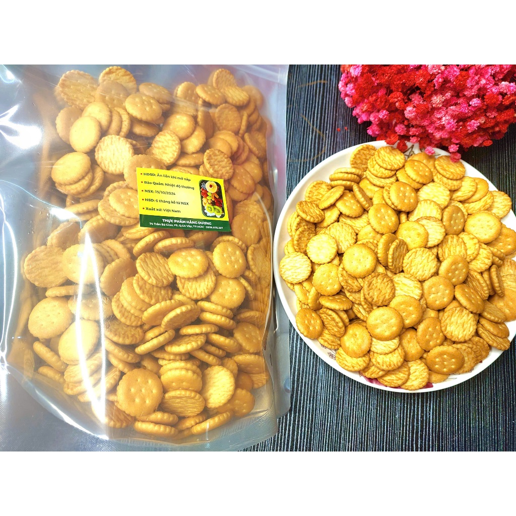 Bánh Quy Bơ Sữa thơm, bùi hình tròn 1Kg/500g/200g