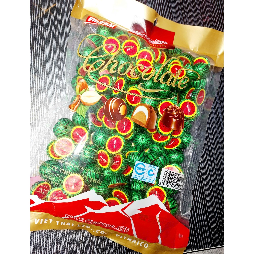 Kẹo Tết_Kẹo Socola Hình Dưa Hấu 1Kg/500g