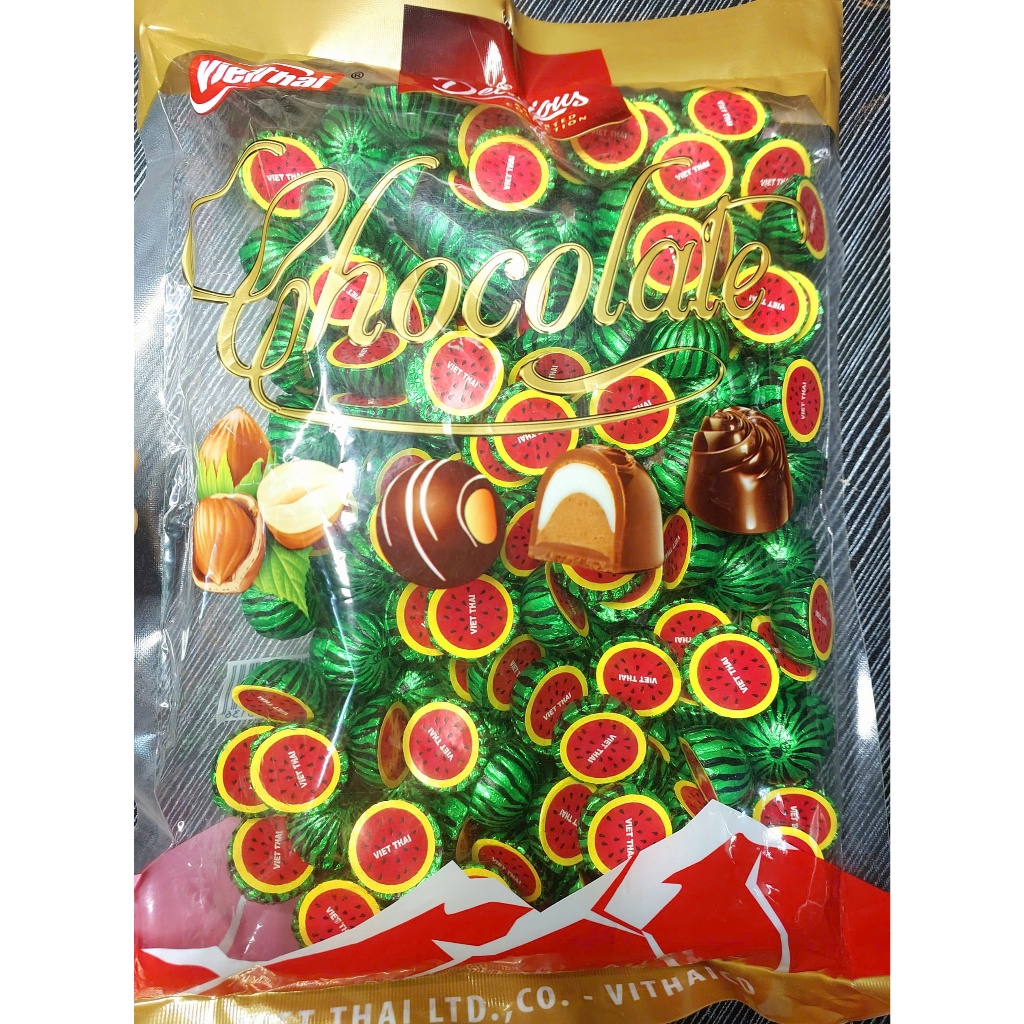 Kẹo Tết_Kẹo Socola Hình Dưa Hấu 1Kg/500g