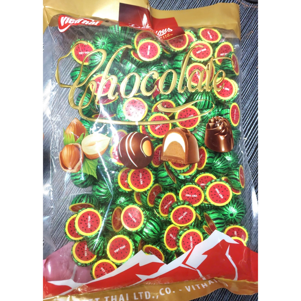 Kẹo Tết_Kẹo Socola Hình Dưa Hấu 1Kg/500g