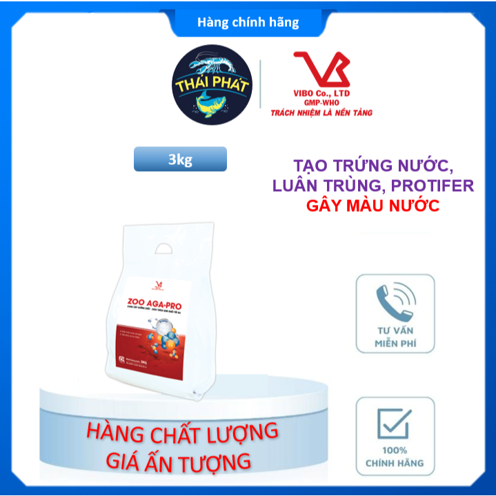 ZOO AGA pro 3KG - Tạo trứng nước, luân trùng, protifer, Gây màu nước ...