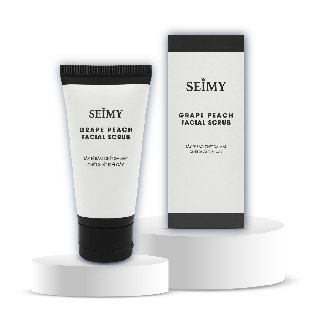 Ảnh Combo 2 Gel Tẩy Tế Bào Chết Da Mặt Seimy 50gram - Grape Peach Facial Scrub 4