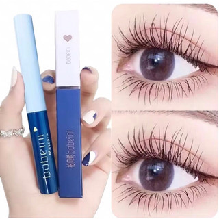 Bobeini Mascara Bàn Chải Nhỏ Đầu Màu Nâu Đen Xoăn Dài Tự Nhiên Dày Không Thấm Nước Không Thấm Mồ Hôi