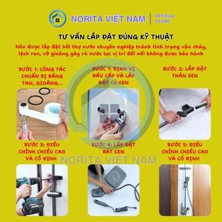 Cây Sen Tắm Đứng Nóng Lạnh Cao Cấp Norita Có Hiển Thị Nhiệt Độ Củ Bằng Đồng Thau Bảo Hành 3 Năm