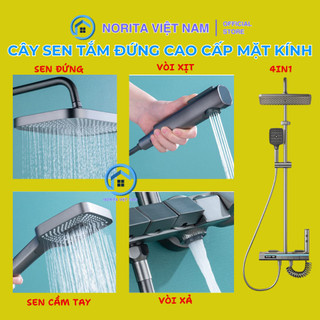 Cây Sen Tắm Đứng Nóng Lạnh Cao Cấp Norita Có Hiển Thị Nhiệt Độ Củ Bằng Đồng Thau Bảo Hành 3 Năm