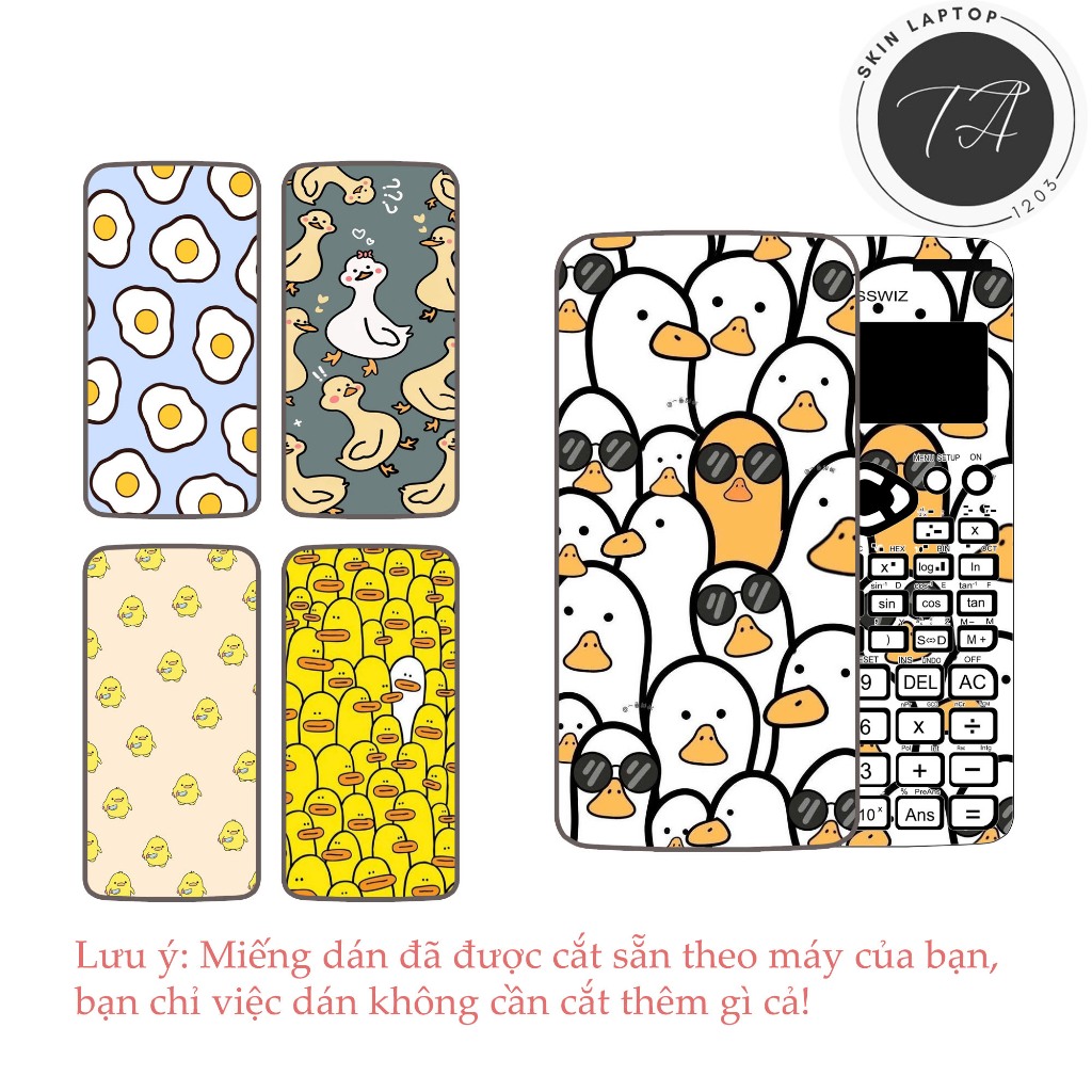 Skin Decal dán máy tính Casio fx570, fx580, fx880 in hình Sticker Vô ...