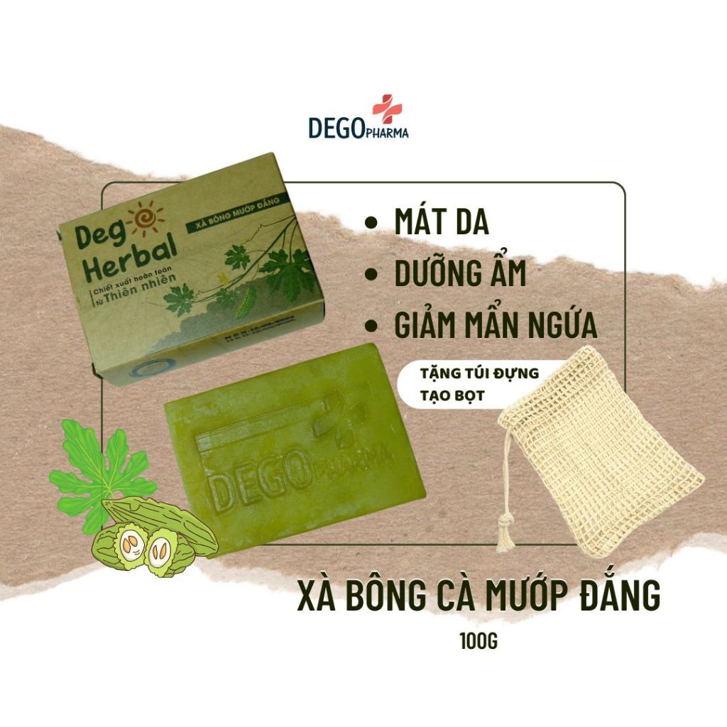 Ảnh Xà Bông Sinh Dược Thiên Nhiên Mướp Đắng DEGO PHARMA 100G Tẩy Tế Bào Chết, Sáng Da, Cải Thiện Làn Da 2