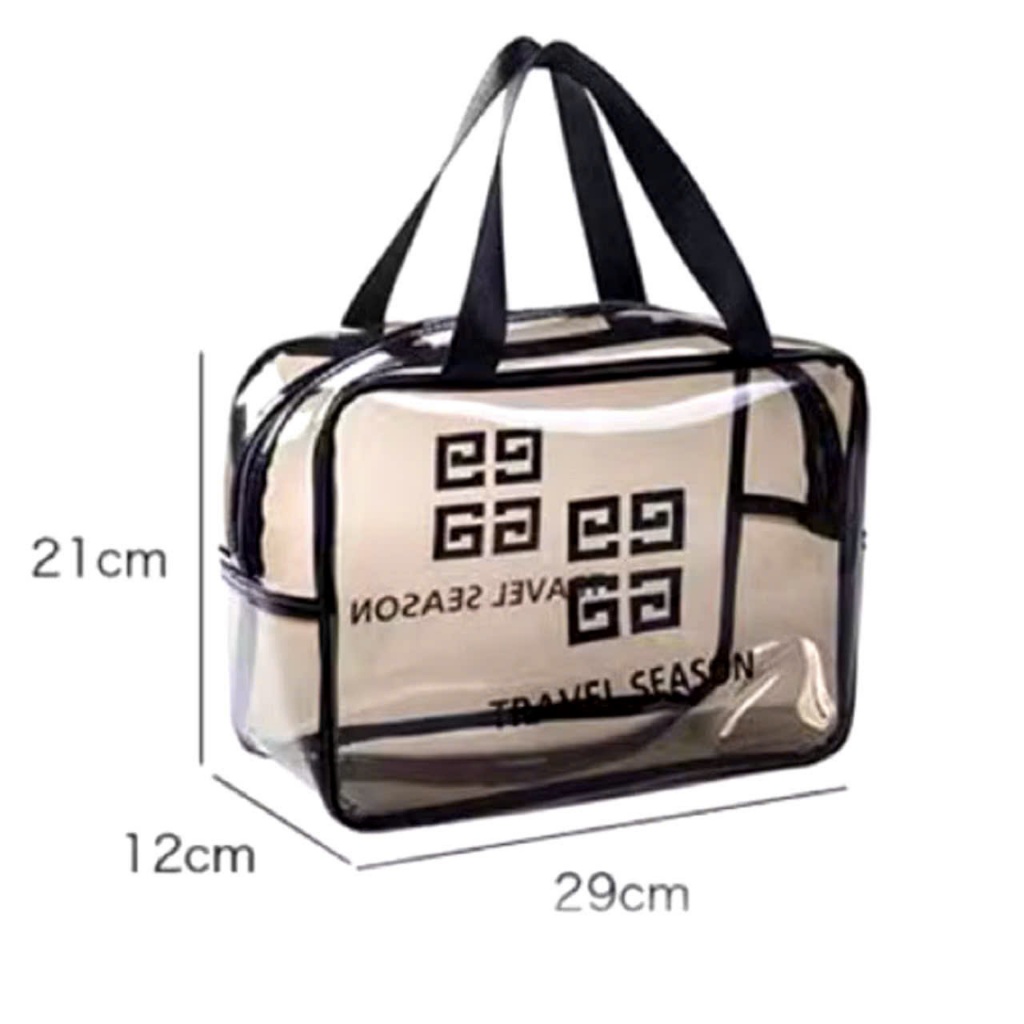 -BỘ 3 TÚI ĐỰNG ĐỒ CÁ NHÂN - Set 3 Túi Đựng Mỹ Phẩm, Đồ Trang Điểm, Đồ Cá Nhân Trong Suốt Chống Thấm Nước- MA:TUIDUNGDO