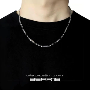 Dây chuyền, vòng cổ THÉP TITAN KHÔNG GỈ, trang sức vòng cổ trơn mỏng unisex cho nam và nữ BEAR18