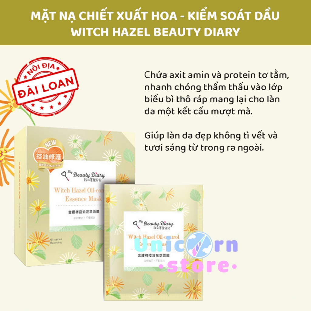 Mặt Nạ Dưỡng Da My Beauty Diary Essence Mask - Chính Hãng Đài Loan 23ml/ miếng
