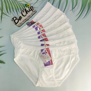 Quần Lót Nữ Cotton Thái Trắng Mềm Mại dành cho các bạn yêu màu trắng từ 43-55 ký - Đồ lót Bơ Chip