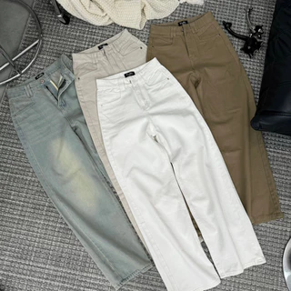 YURI JEANS - Quần Jeans Nữ Ông Suông Màu Nhạt May Túi Kiểu Mã41