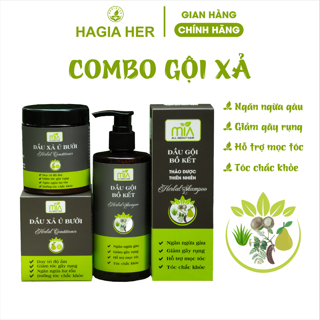 THẢO DƯỢC HẬU GIANG - GIẢM 8% - 3 Combo Dầu Gội Dầu Xả  - Giảm Rụng Ngừa Gàu Dưỡng Tóc Chắc Khỏe