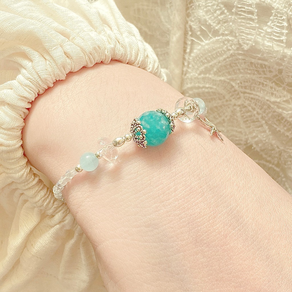 Ảnh Vòng Tay Đá Hắc Nguyệt Quang, Amazonite SP007783 Gypsy.lala 1