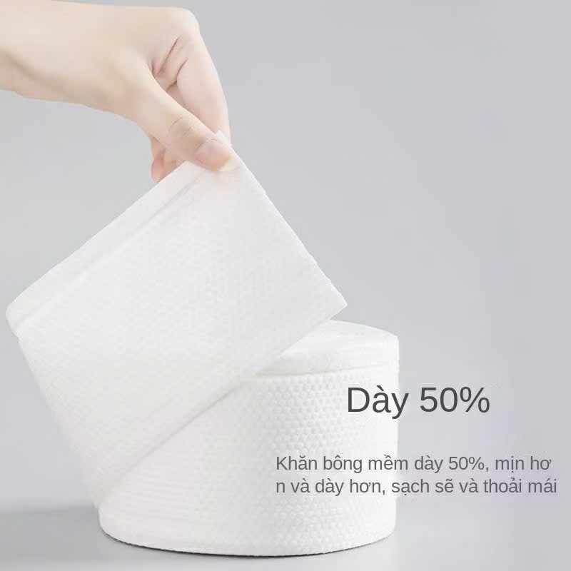 CUỘN KHĂN HỒNG,  Khăn Lau Mặt Cottton Cao Cấp Animerry Dùng 1 Lần, ƯớtTẩy Trang, Khăn Bông Mềm, Lau Khô-MA:KHANHONG