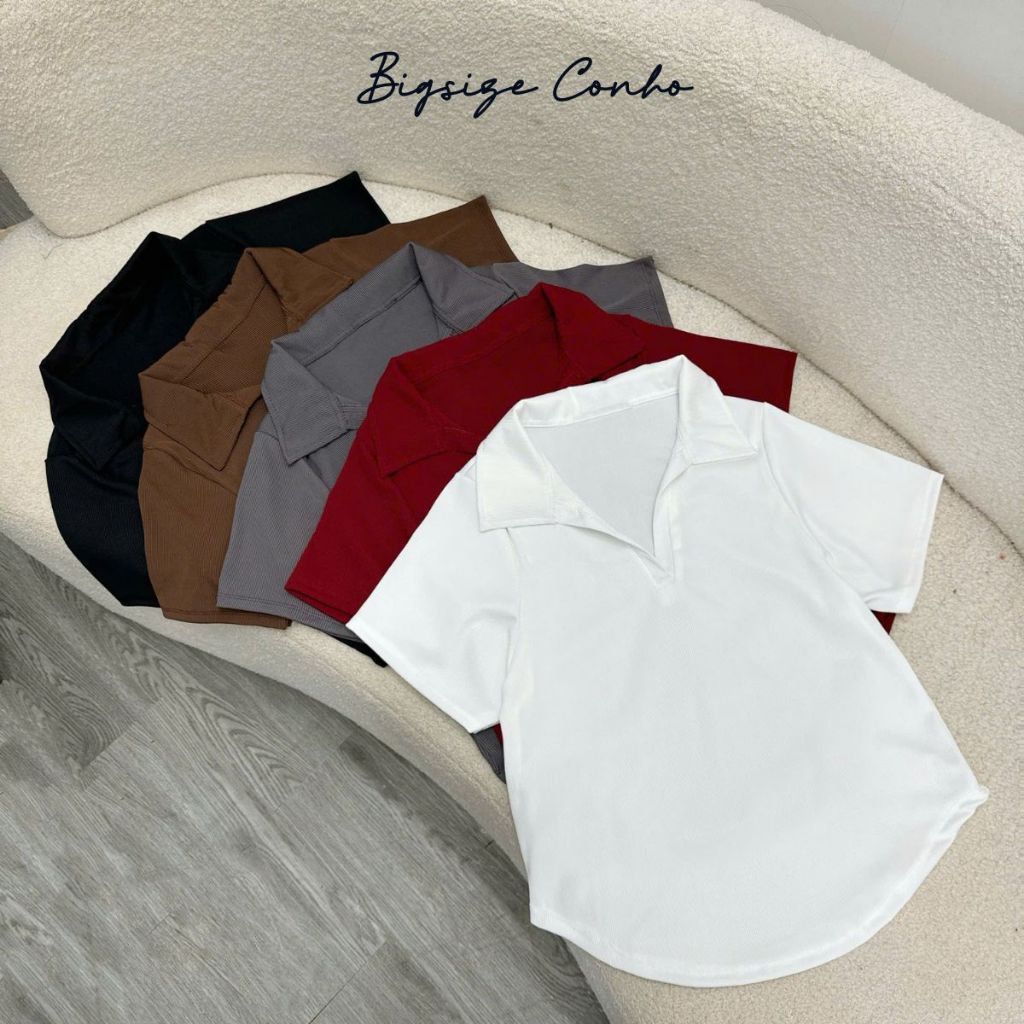 Áo Thun Kiểu  Cổ Trụ Bigsize Nữ Tay Ngắn Tôn Dáng Chất Vải Mềm Mại  Thoải Mái Cho Các Nàng Chubby 50-95kg G178