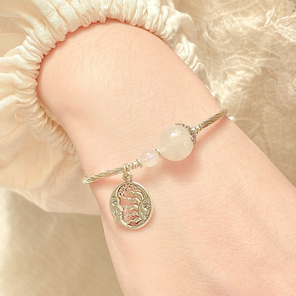 Ảnh Vòng Tay Đá Ánh Trăng Charm Mặt Trăng Mặt Trời SP007762 Gypsy.lala 1