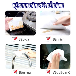 KHĂN ƯỚT LAU BẾP TRẮNG,  Giấy lau bếp Kitchen Wipe - Lau dầu mỡ SIÊU TỐC KADAI - MA: KHANLAU