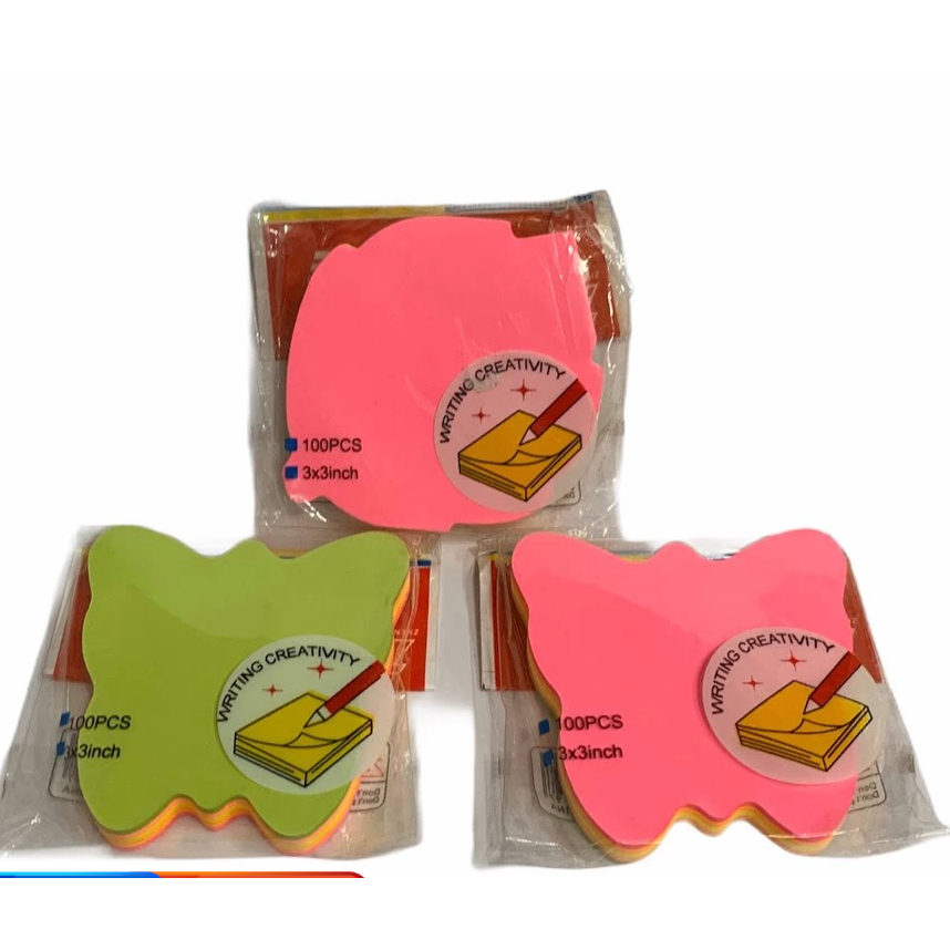 Combo 3 xấp Giấy Note Hình ngẫu nhiên 5 màu 76x76mm - Sáng tạo GS-19 cho ghi chú tiện lợi.