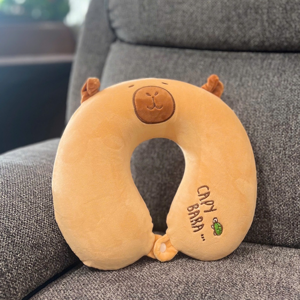 Ảnh Gối Cổ Cao Su Loopy Hồng, Khủng Long Vàng, Chuột Capybara | Index Living Mall | Nhập Khẩu Thái Lan 3