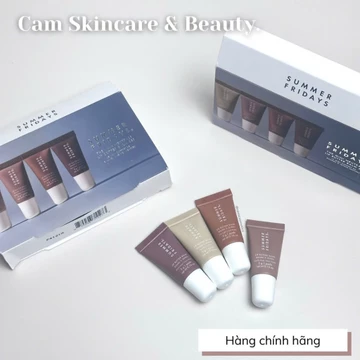 Set son dưỡng gồm 4 thỏi son minisize 5gram Summer Fridays The Mini Neutrals Lip Butter Balm Set