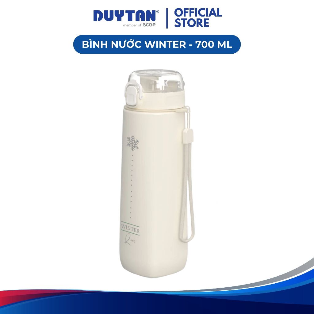 [Giao Màu Ngẫu Nhiên] Bình nước Winter 700ml (1133-1135) DUY TÂN nhựa PP, có quai xách