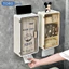 Hộp đựng đồ nhà tắm 3 tầng dán tường, Hộp đựng giấy vệ sinh chất liệu ABS + PP cao cấp chống nước có chia ngăn