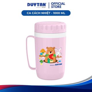 [Giao Màu Ngẫu Nhiên] Ca cách nhiệt 1000ml DUY TÂN nhựa PP, nắp vặn kín, không rỉ nước