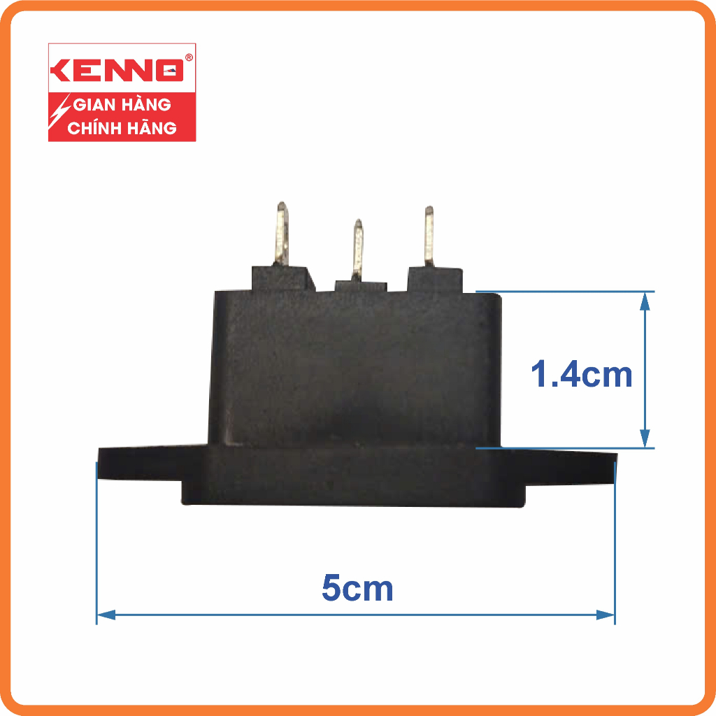 Ổ cắm 3 chân nồi cơm điện màu đen 10A chuẩn C14 ổ đáy socket nồi cơm, năng lượng mặt trời, máy tính