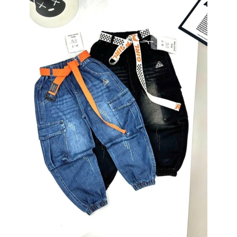Quần jean trẻ em quần bò cho bé 20-40kg quần dài bo gấu chất mềm