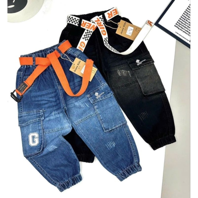 Quần jean trẻ em quần bò cho bé 20-40kg quần dài bo gấu chất mềm