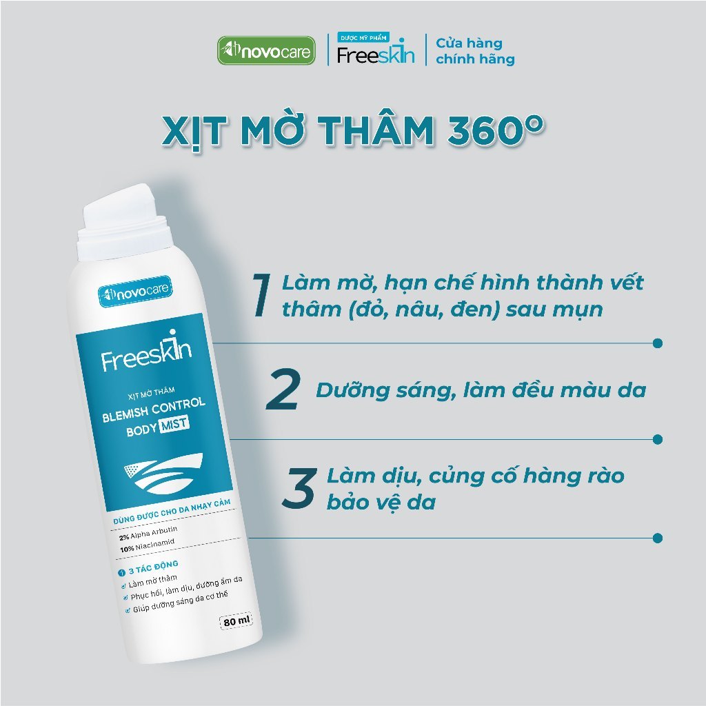 Ảnh Combo Xịt mụn Freeskin Acne Clear Body Mist 80ml & Xịt thâm Freeskin Blemish Control Body Mist 80ml 3