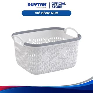 Giỏ Bông Nhỏ DUY TÂN nhựa PP nguyên sinh, giỏ nhựa đan mây, có tay cầm tiện lợi