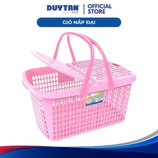 Giỏ Nắp Đại 2016 DUY TÂN nhựa PP nguyên sinh, có nắp gài, quai xách tiện lợi, giỏ nhựa đa năng