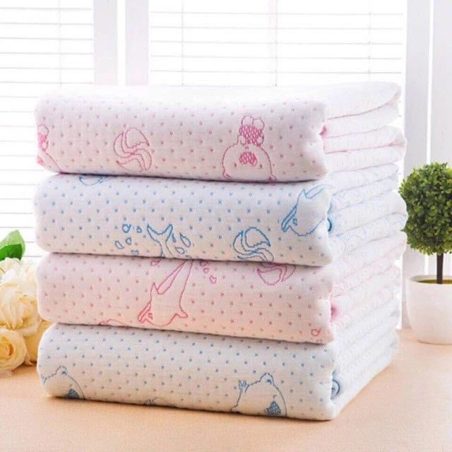 Lót chống thấm 4 lớp CAO CẤP thay bỉm cho bé sơ sinh siêu mềm siêu thấm kích thước 70x50cm